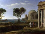Claude Lorrain Landscape with Aeneas on Delos (mk17) Norge oil painting reproduction